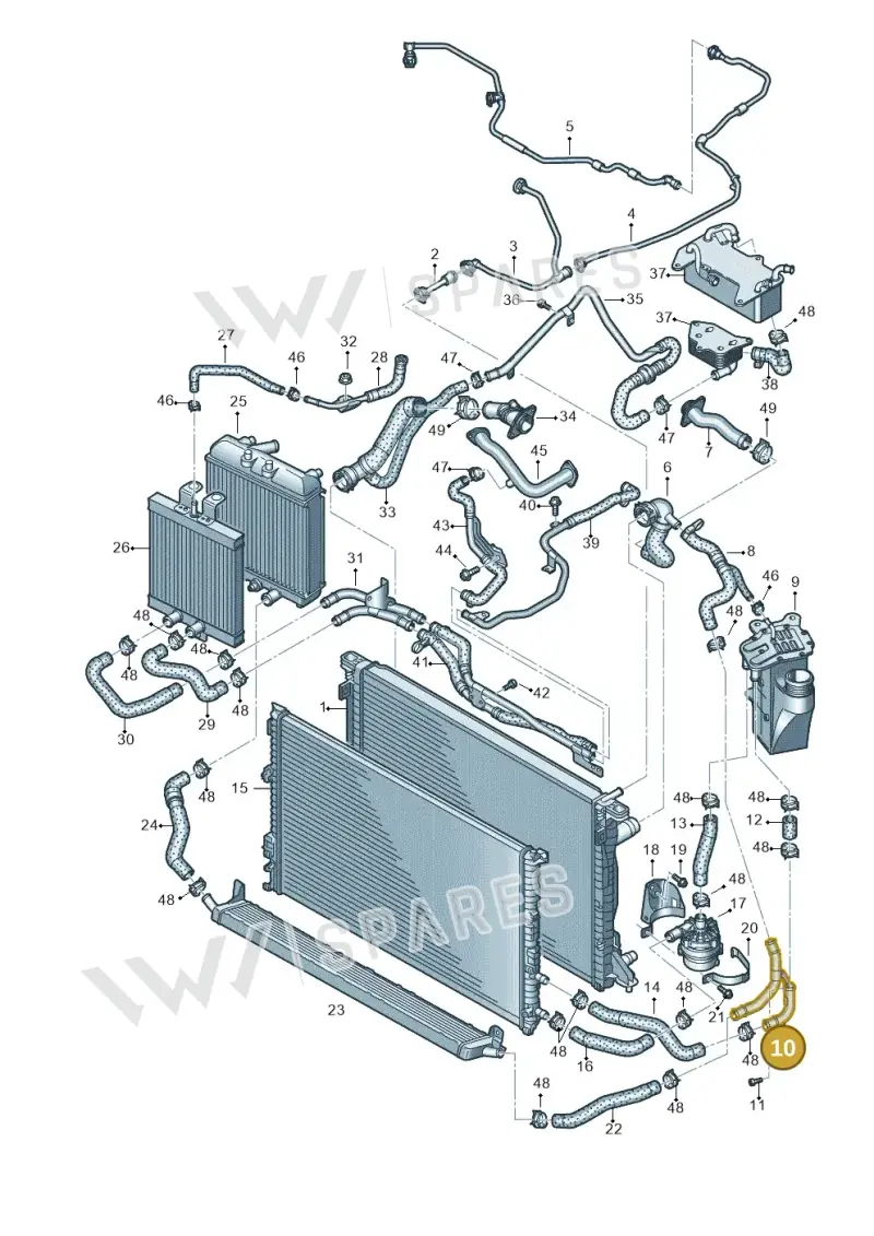 8W0145640A — Audi RS4 Avant (2017-2025) diagram 847121100, position 10
