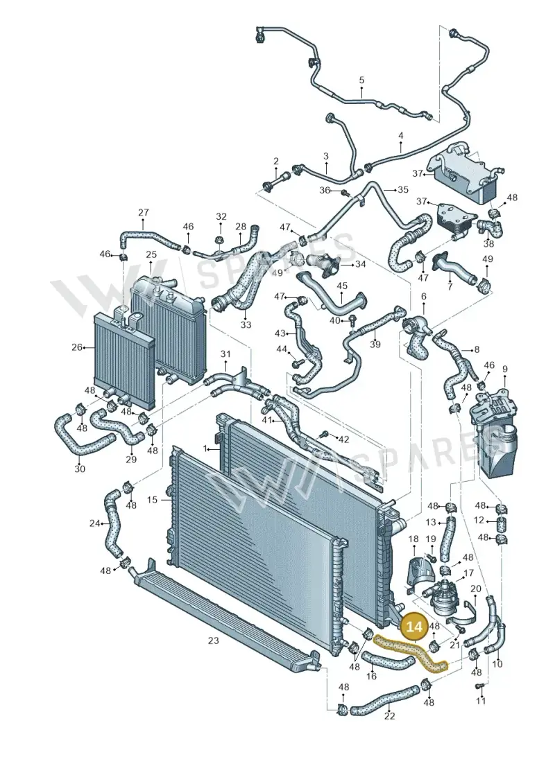 8W0145923P — Audi RS4 Avant (2017-) diagram 847121100, position 14