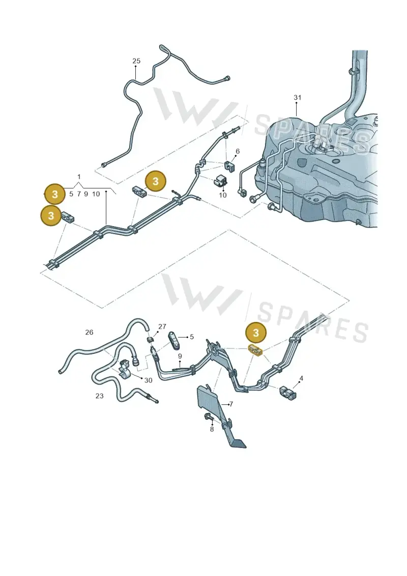 8W0201190 — Audi RS4 Avant (2017-2025) diagram 847201060, position 3