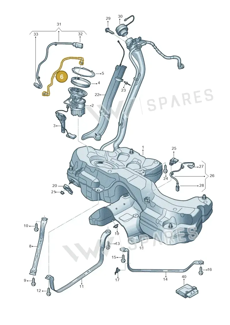 8W0201220A — Audi RS5 Sportback (2017-) diagram 847201150, position 6
