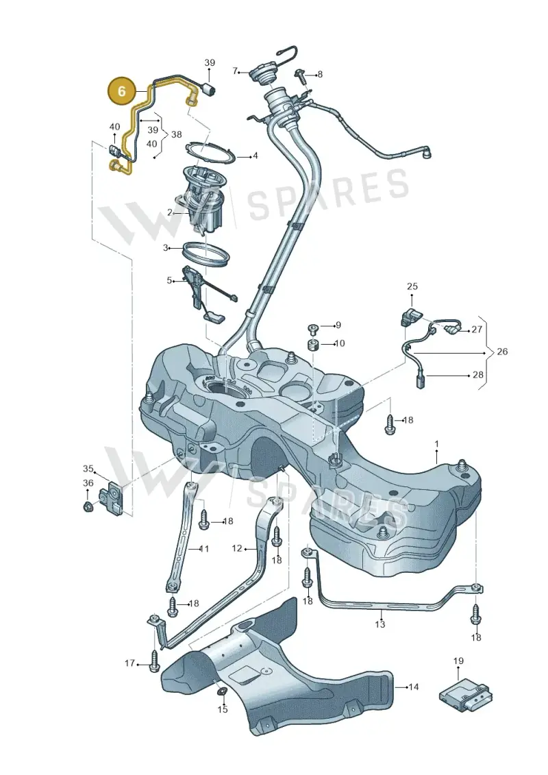 8W0201220A — Audi RS4 Avant (2017-) diagram 847201200, position 6