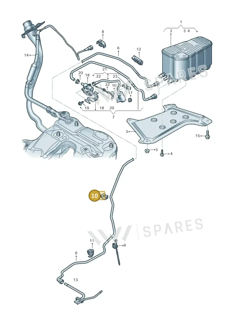 8W0201449D — Audi RS7 Sportback (2019-2025) diagram 430201850, position 10