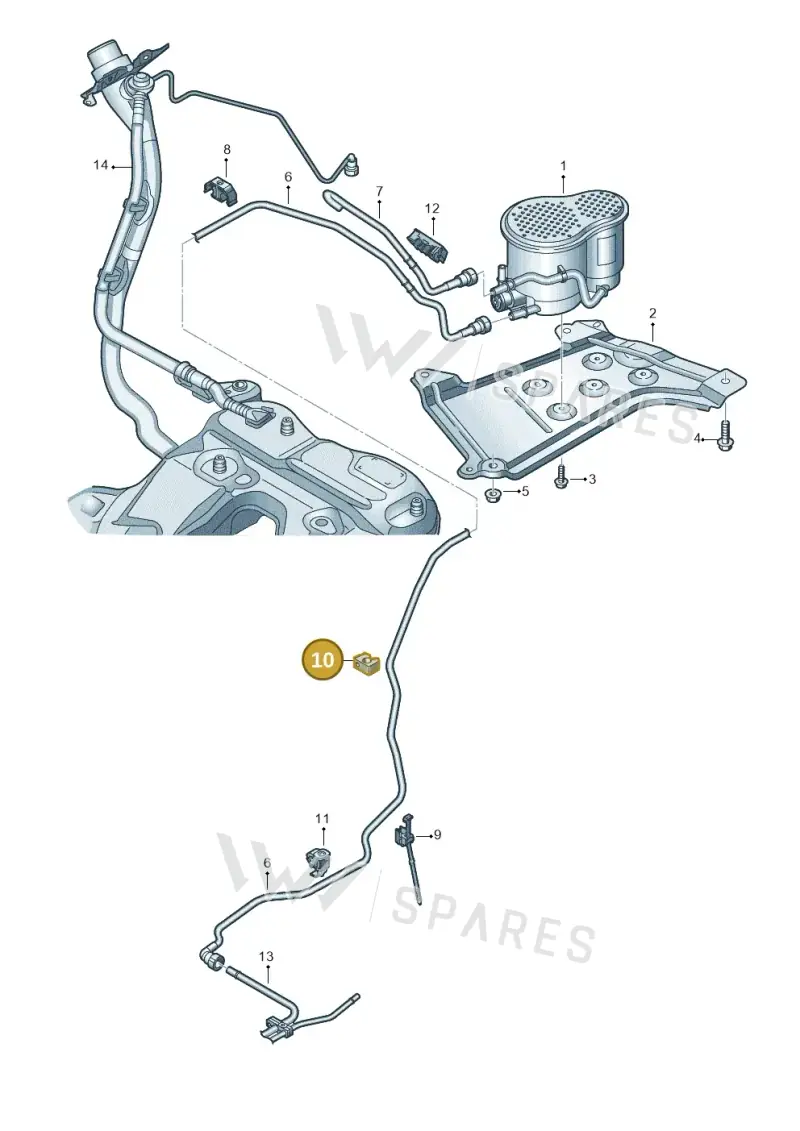 8W0201449D — Audi A6 (2018-2025) diagram 435201800, position 10