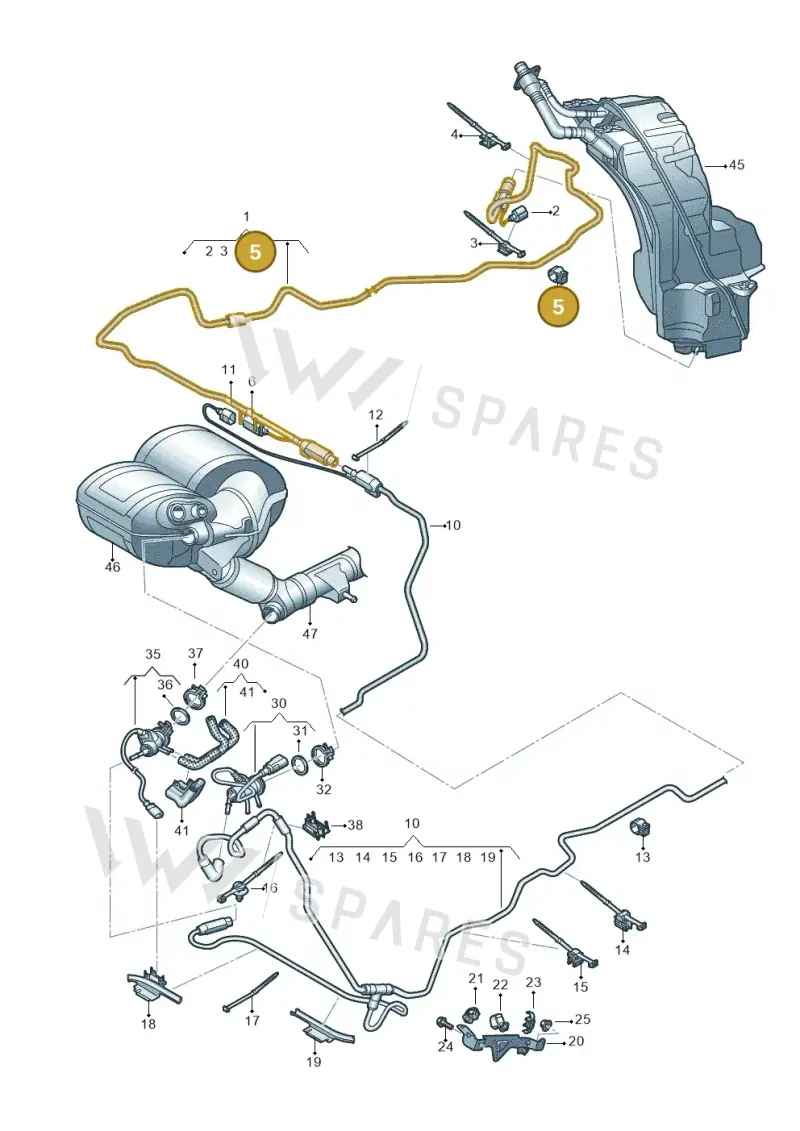 8W0201449J — Audi Q8 Quattro 3,0 (2018-) diagram 429201500, position 5