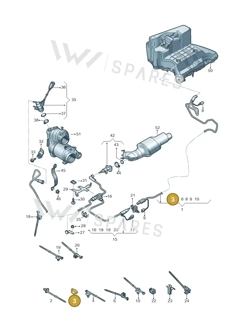 8W0201449J — Audi A6 2.0 (2018-) diagram 430201520, position 3