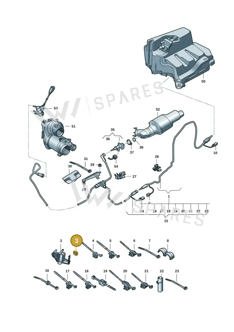 8W0201449J — Audi A5 Limo 2.0 (2024-) diagram 8wh201500, position 3