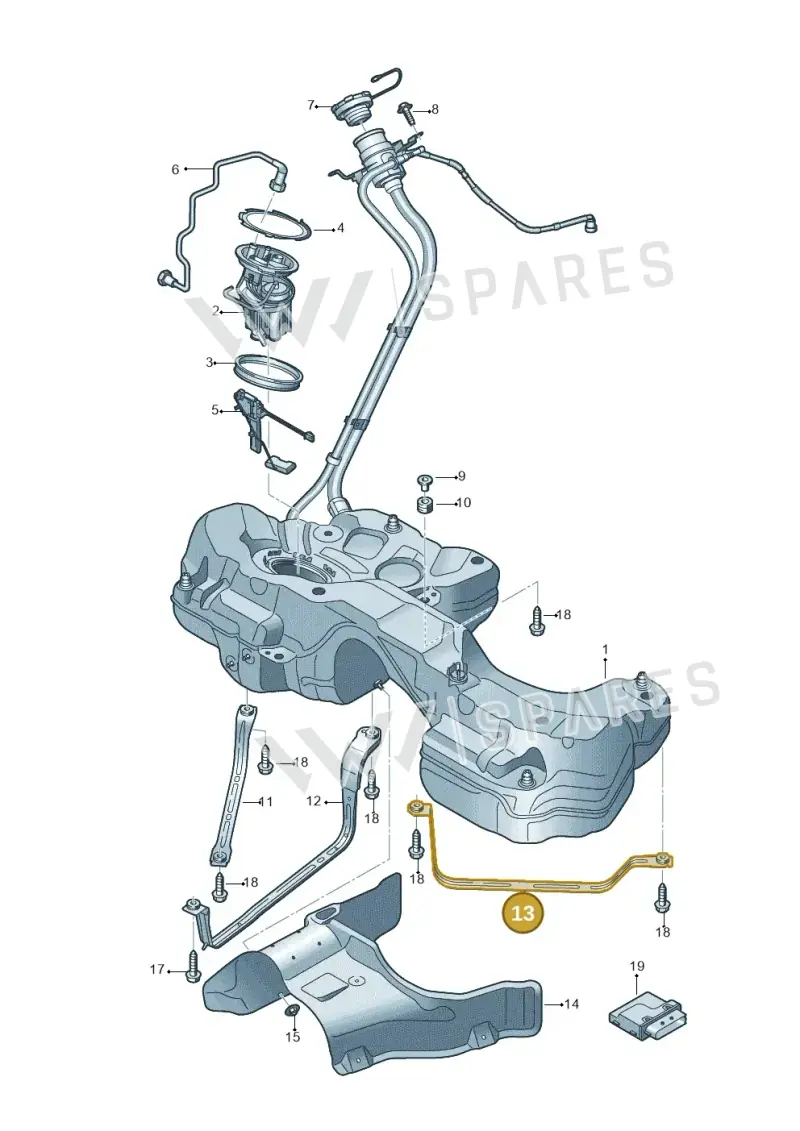 8W0201653 — Audi RS4 Avant (2017-) diagram 847201000, position 13