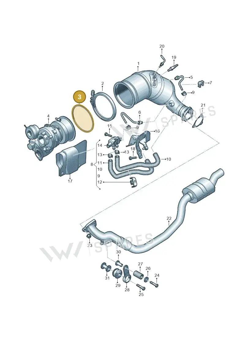 8W0253115 — Audi RS4 Avant (2017-2025) diagram 438253495, position 3