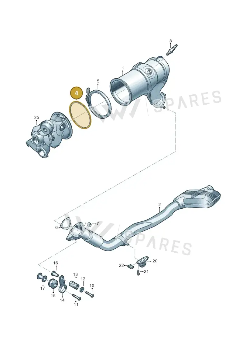 8W0253115G — Audi Q8 Quattro 3,0 (2018-) diagram 429253450, position 4
