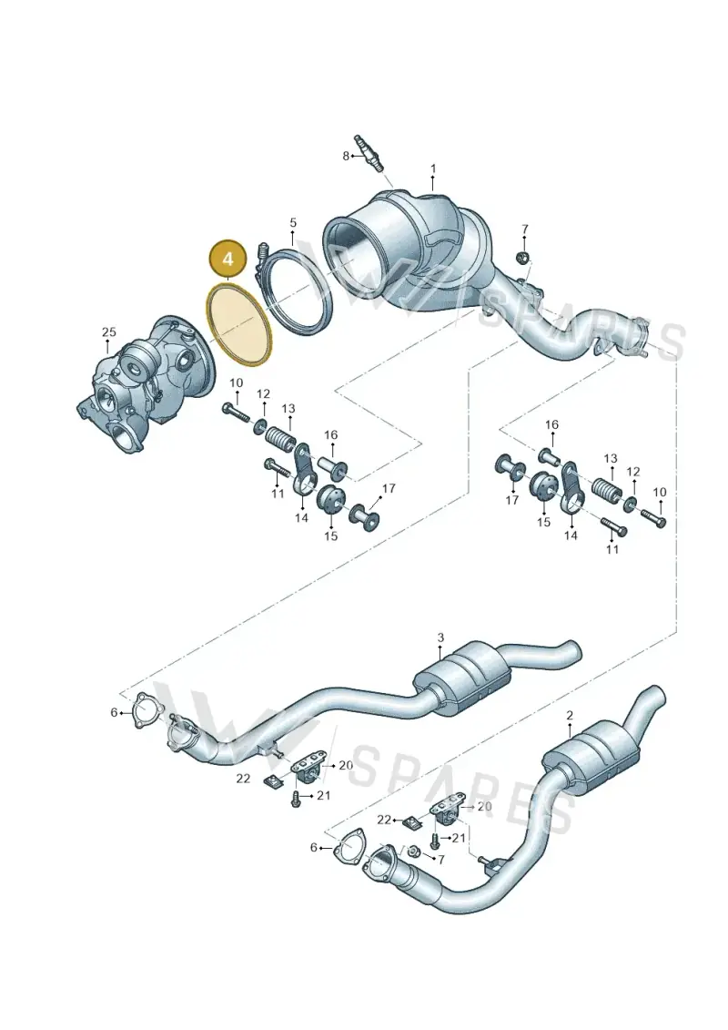 8W0253115G — Audi A6 2.0 (2018-) diagram 435253450, position 4