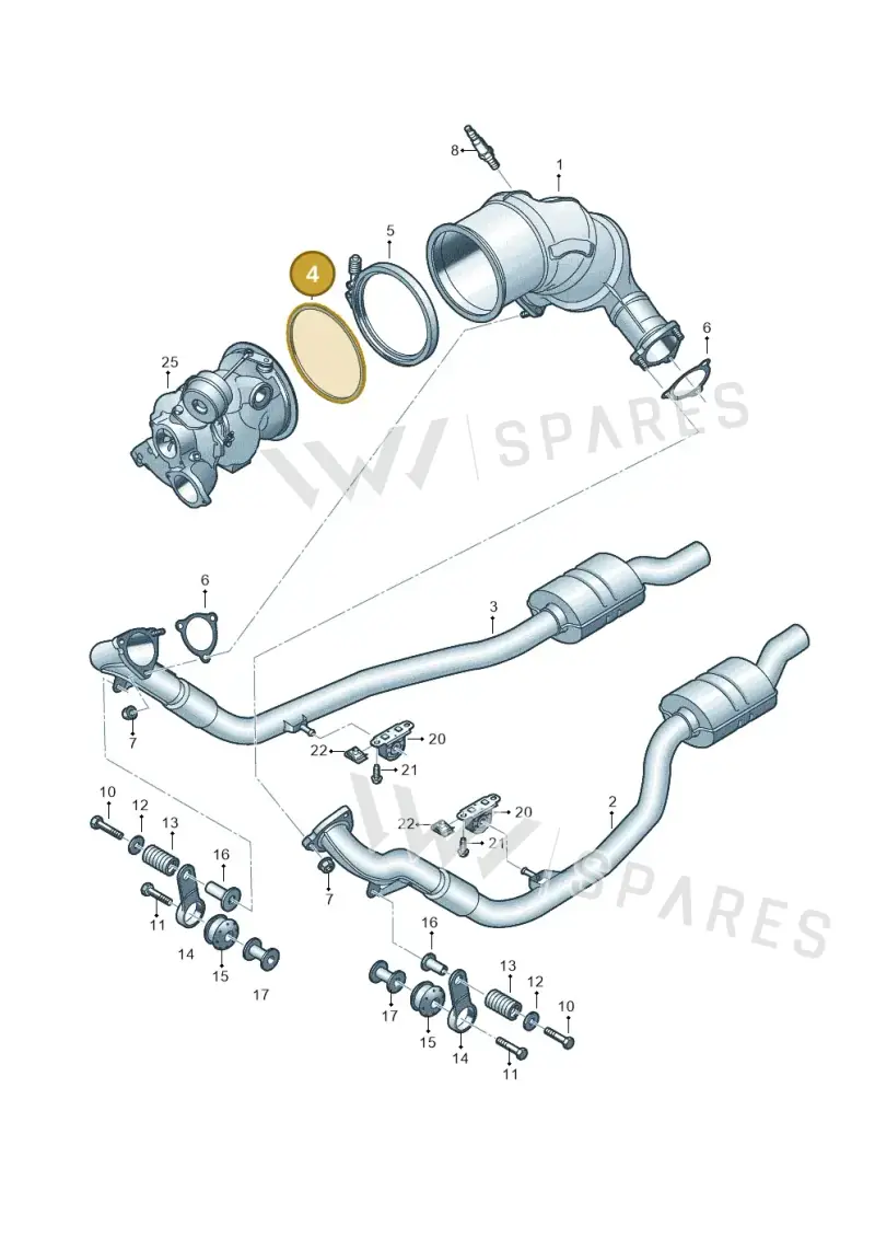 8W0253115G — Audi A8L (2017-2022) diagram 849253600, position 4