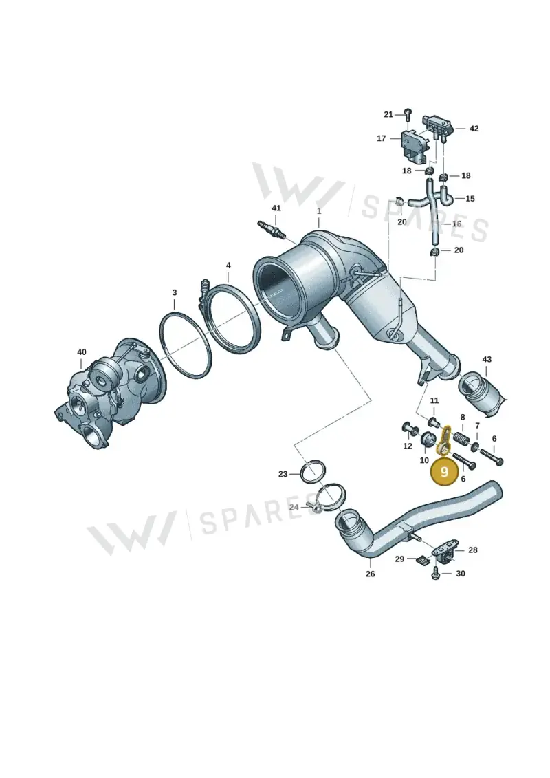 8W0253295A — Audi A5 Limousine (2024-2025) diagram 8wk253440, position 9