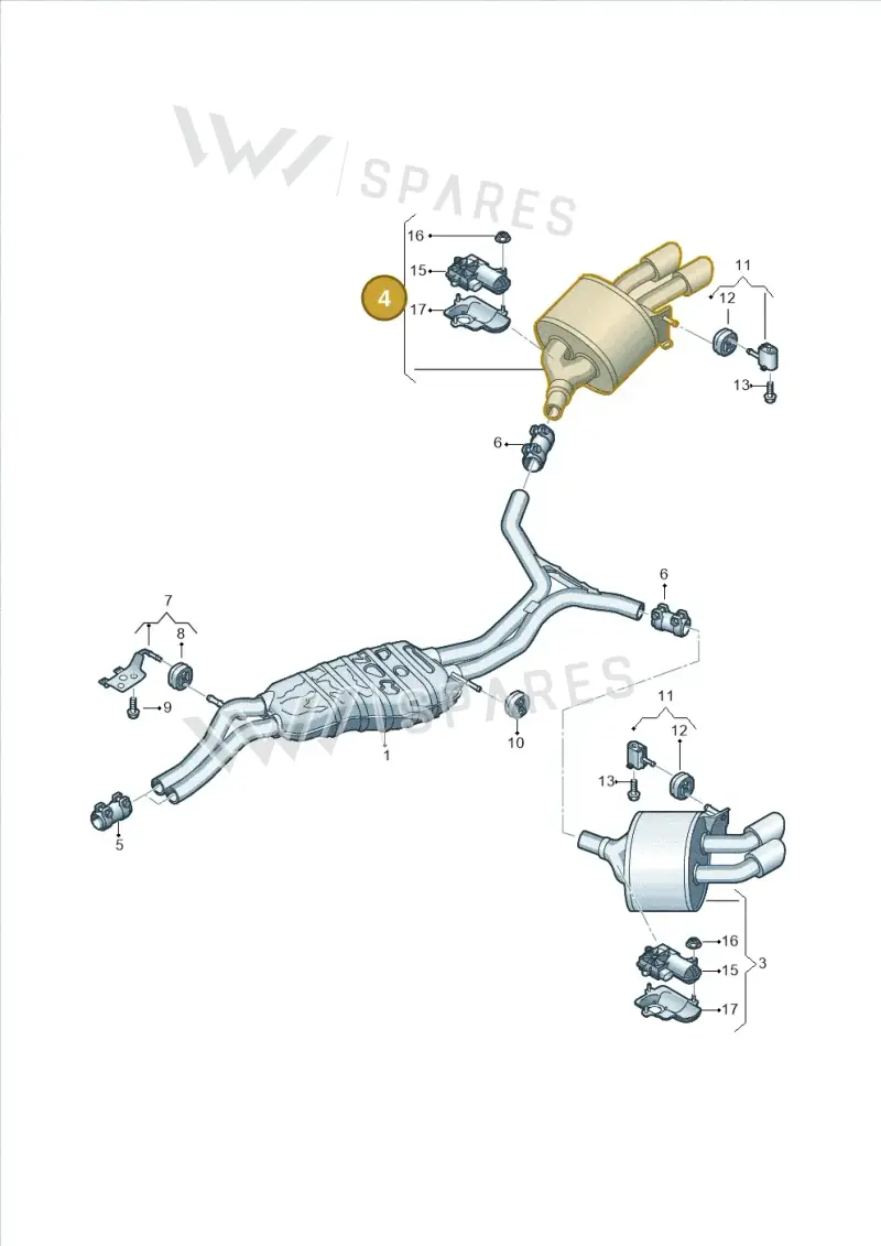 8W0253610 — Audi A5 Sportback (2016-2025) diagram 849253880, position 4