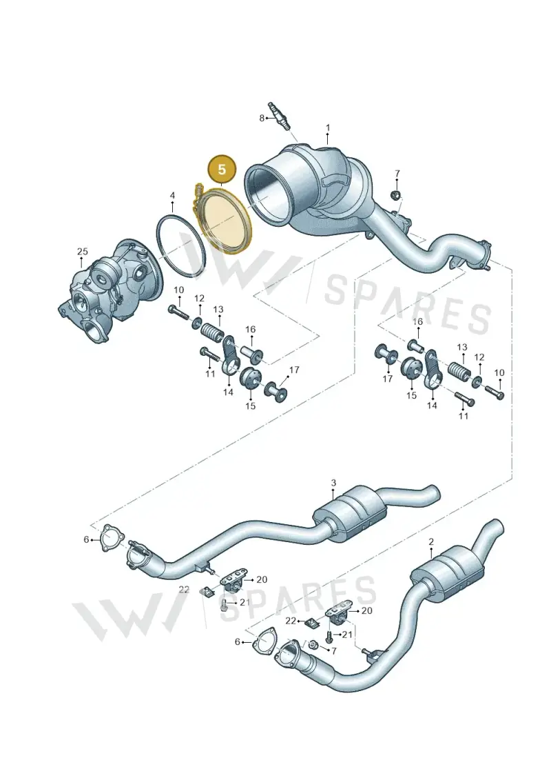 8W0253725G — Audi A6 2.0 (2018-) diagram 435253450, position 5