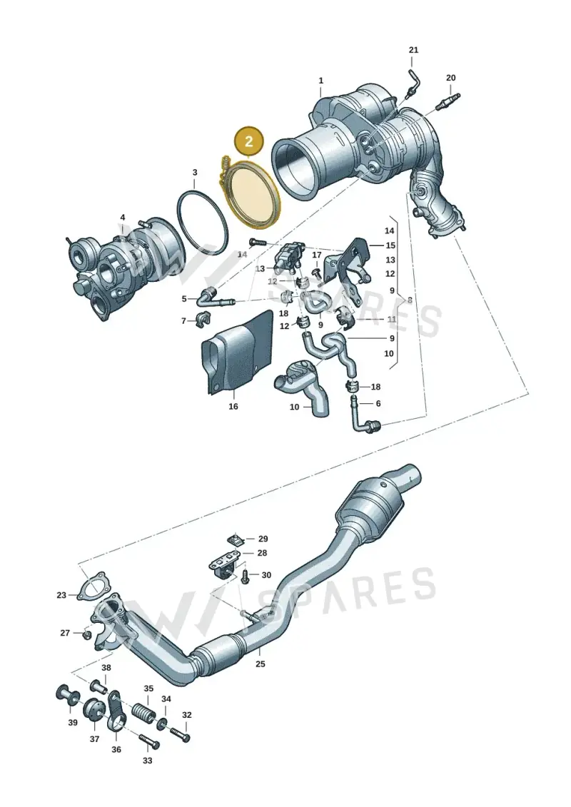 8W0253725G — Audi Q8 Quattro 3,0 (2018-) diagram 859253048, position 2