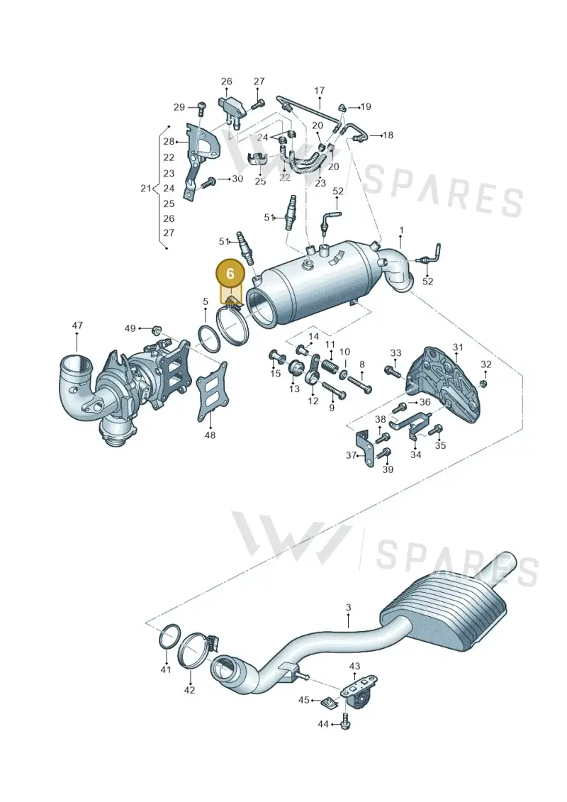 8W0253725K — Audi Q5 (2016-2020) diagram 849253051, position 6