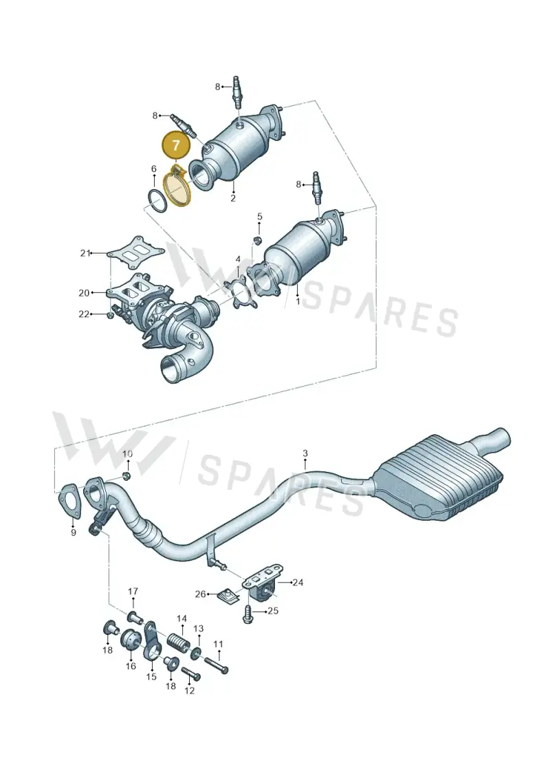 8W0253725K — Audi Q7 qu. 3.0 TDI (2015-2019) diagram 859253040, position 7