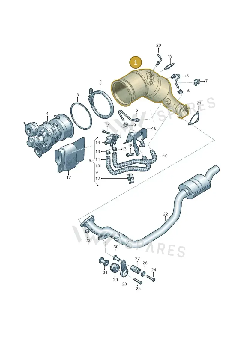 8W0254200SX — Audi RS4 Avant (2017-2025) diagram 438253495, position 1
