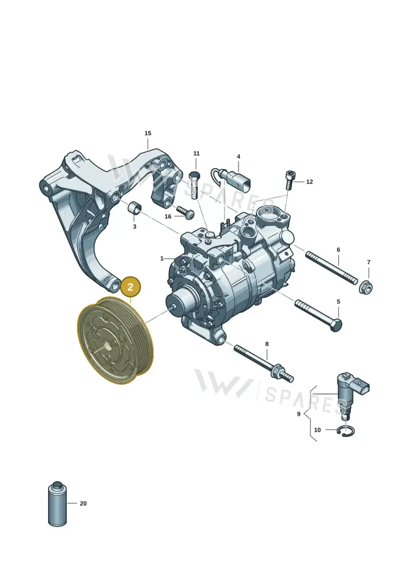 8W0260810 — Audi A5 Limo 2.0 (2024-) diagram 8wk260100, position 2