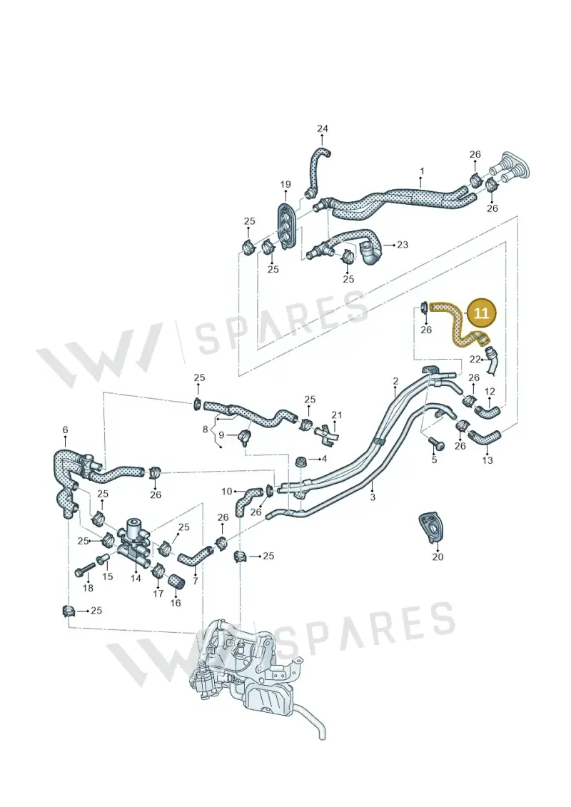 8W0265356D — Audi A5 Sportback (2016-2020) diagram 849261600, position 11