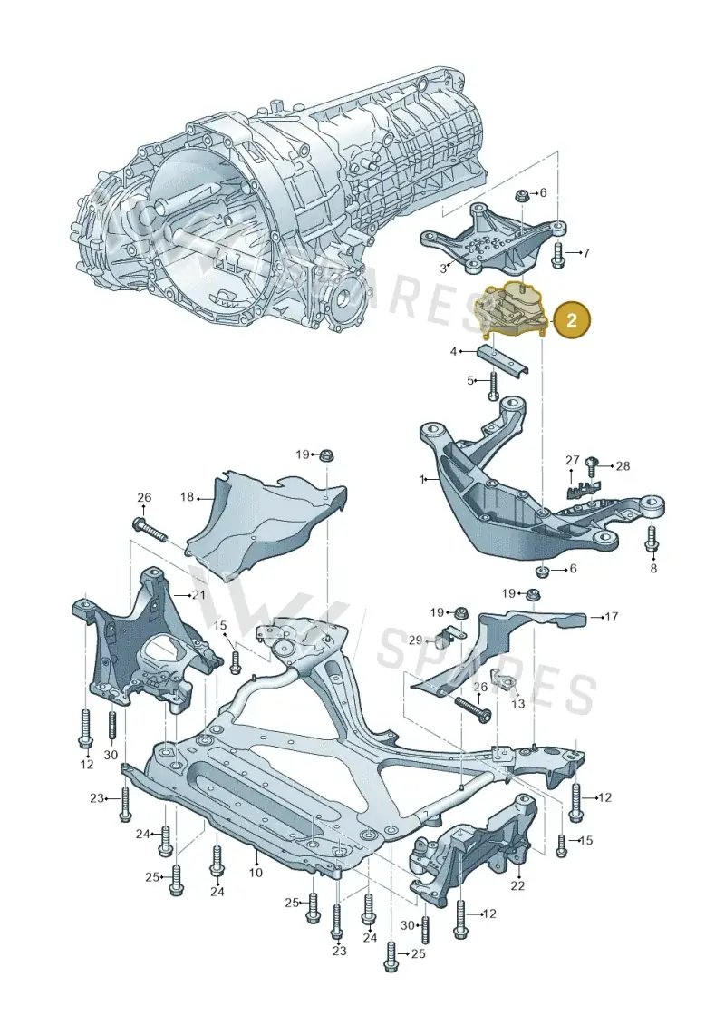 8W0399156AL — Audi A5 Sportback (2016-2025) diagram 849399200, position 2