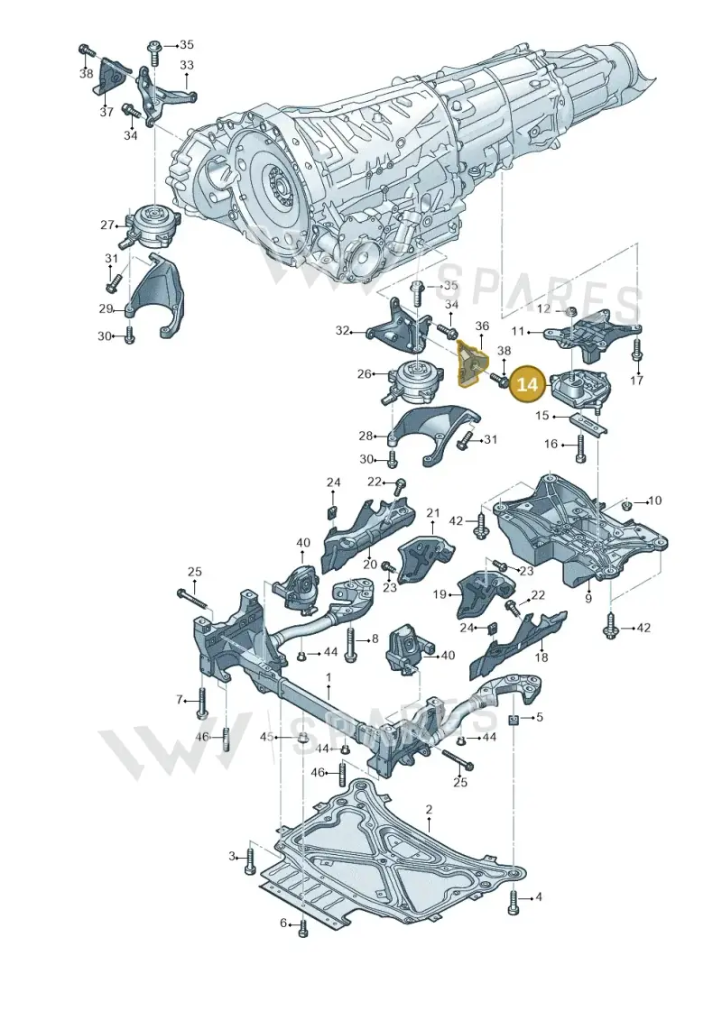 8W0399156AT — Audi Q8 Quattro 3,0 (2018-) diagram 859399800, position 14
