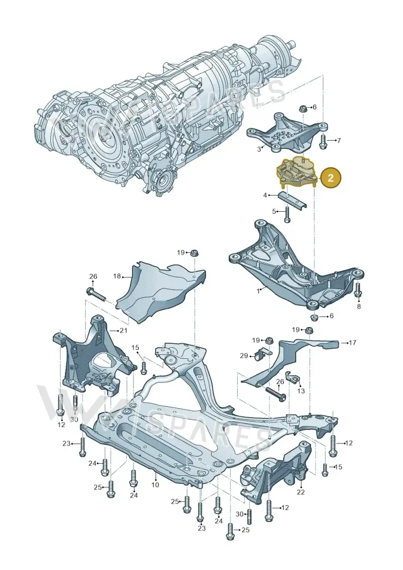 8W0399156BF — Audi A5 Sportback (2016-2025) diagram 849399700, position 2