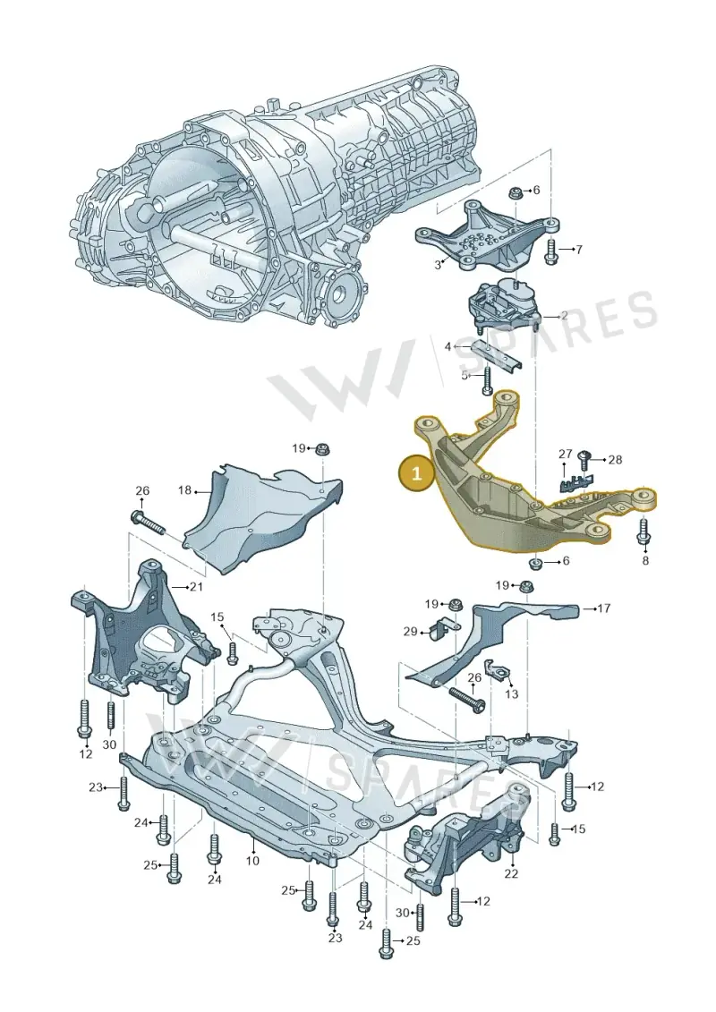 8W0399262AD — Audi A5 Sportback (2016-2025) diagram 849399200, position 1