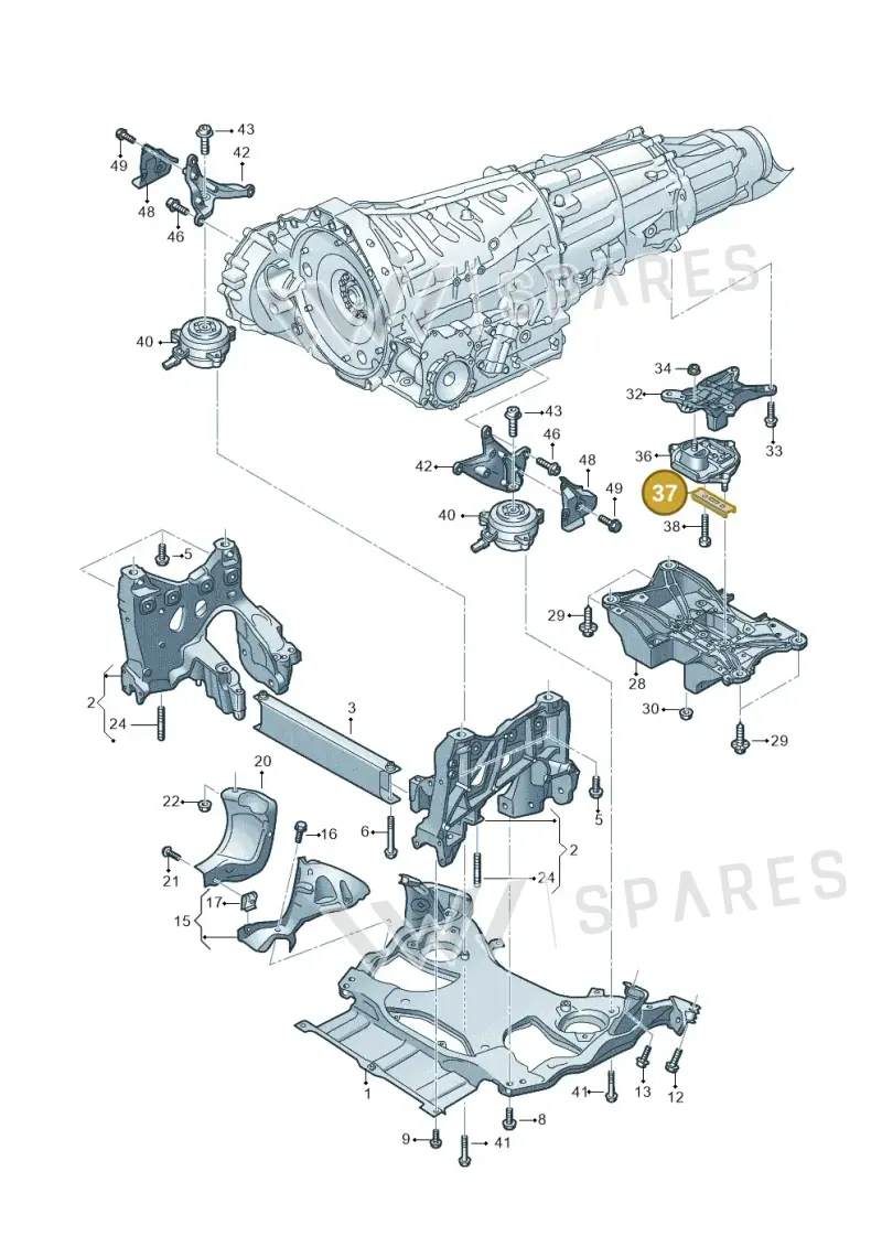 8W0399292 — Audi A8L (2017-2022) diagram 838399400, position 37