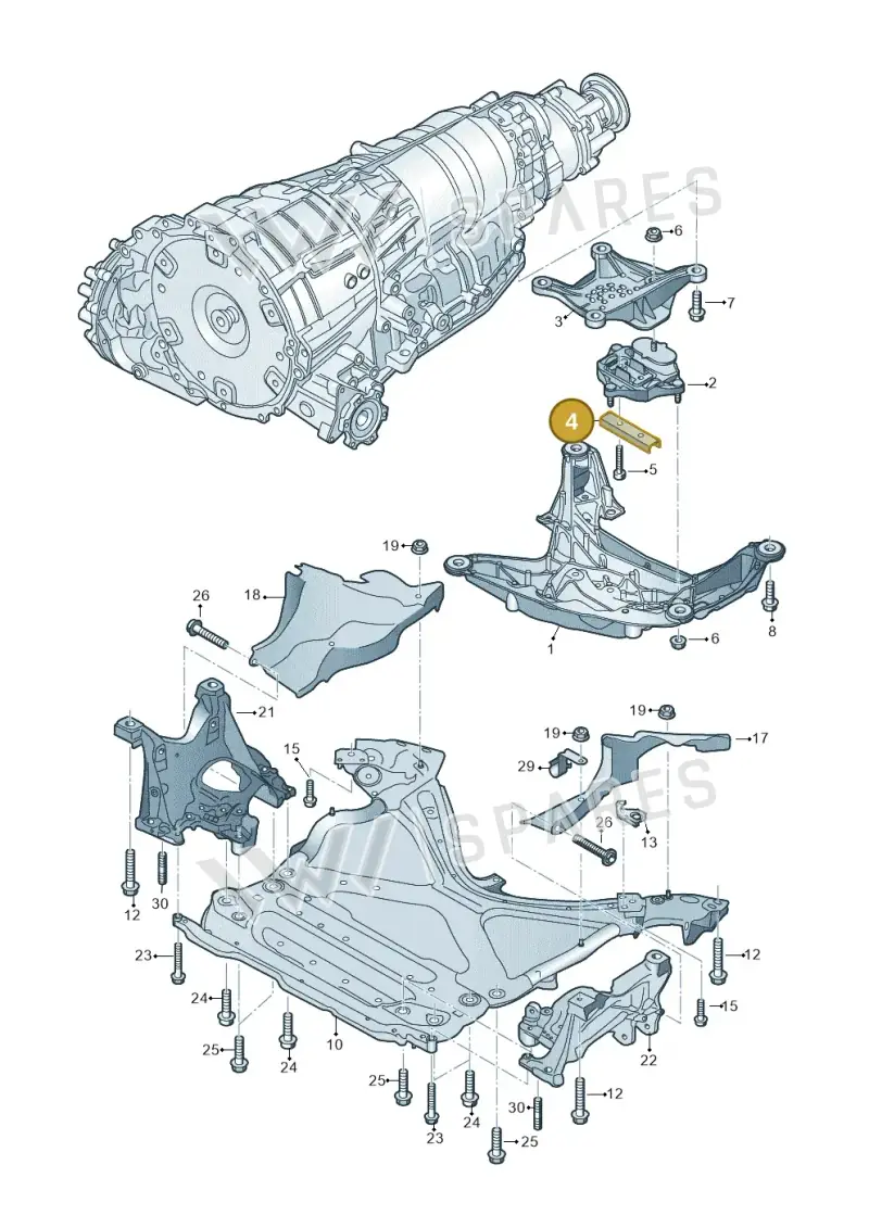 8W0399292 — Audi RS4 Avant (2017-) diagram 849399900, position 4