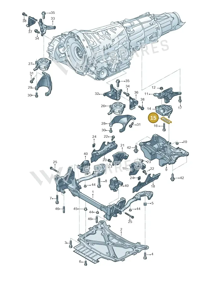 8W0399292 — Audi Q8 Quattro 3,0 (2018-) diagram 859399800, position 15