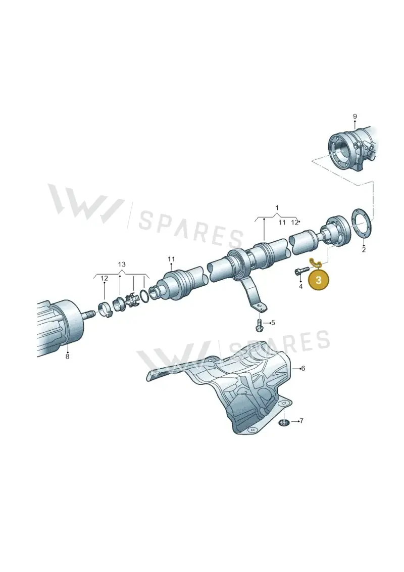 8W0407357 — Audi Q8 Quattro 3,0 (2018-) diagram 788521100, position 3