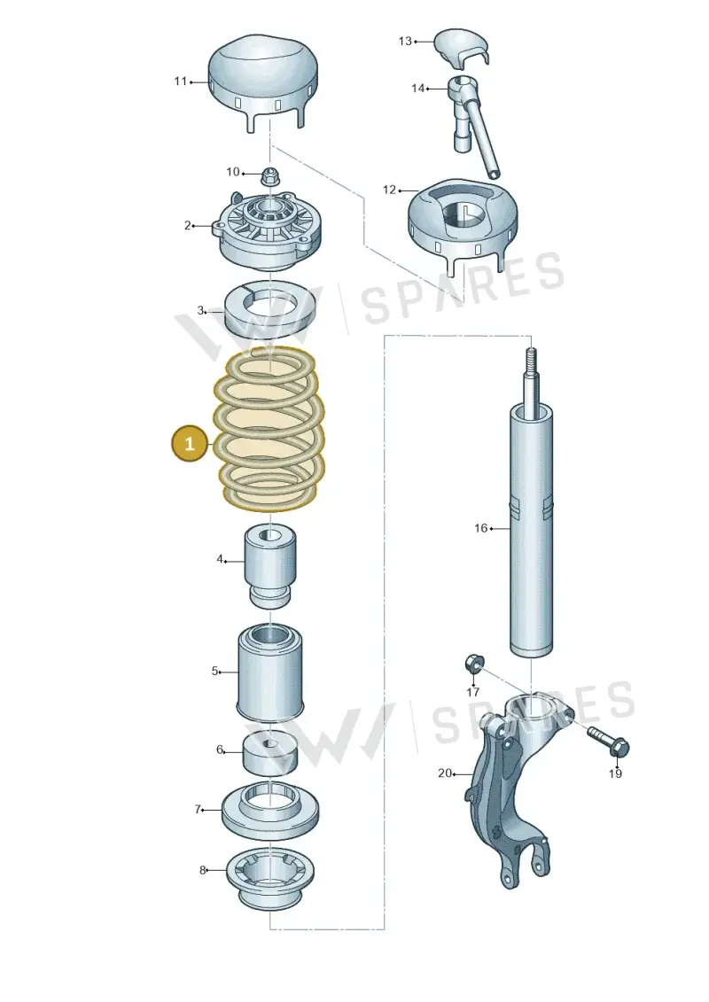 8W0411105HK — Audi A6 (2018-2025) diagram 849411000, position 1