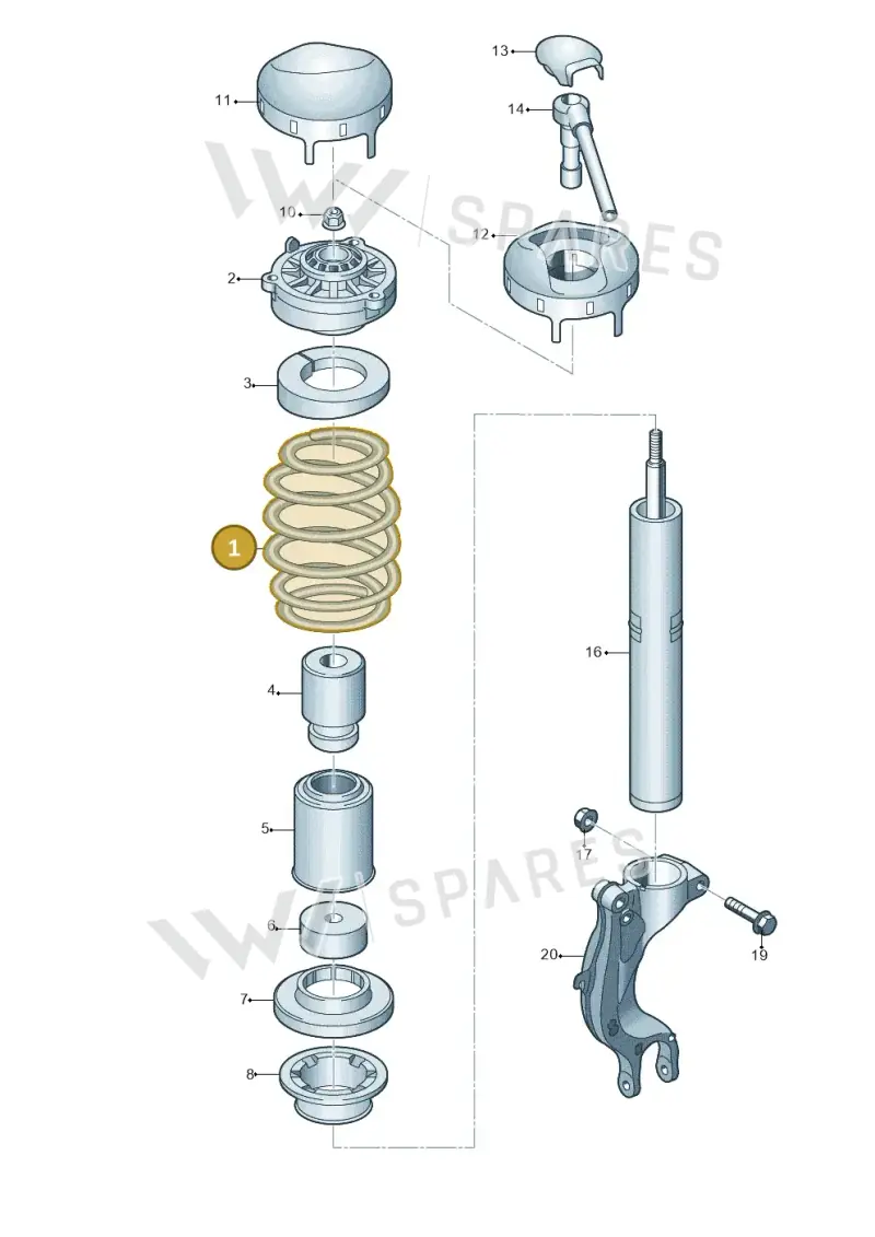 8W0411105LC — Audi A6 (2018-2025) diagram 849411000, position 1