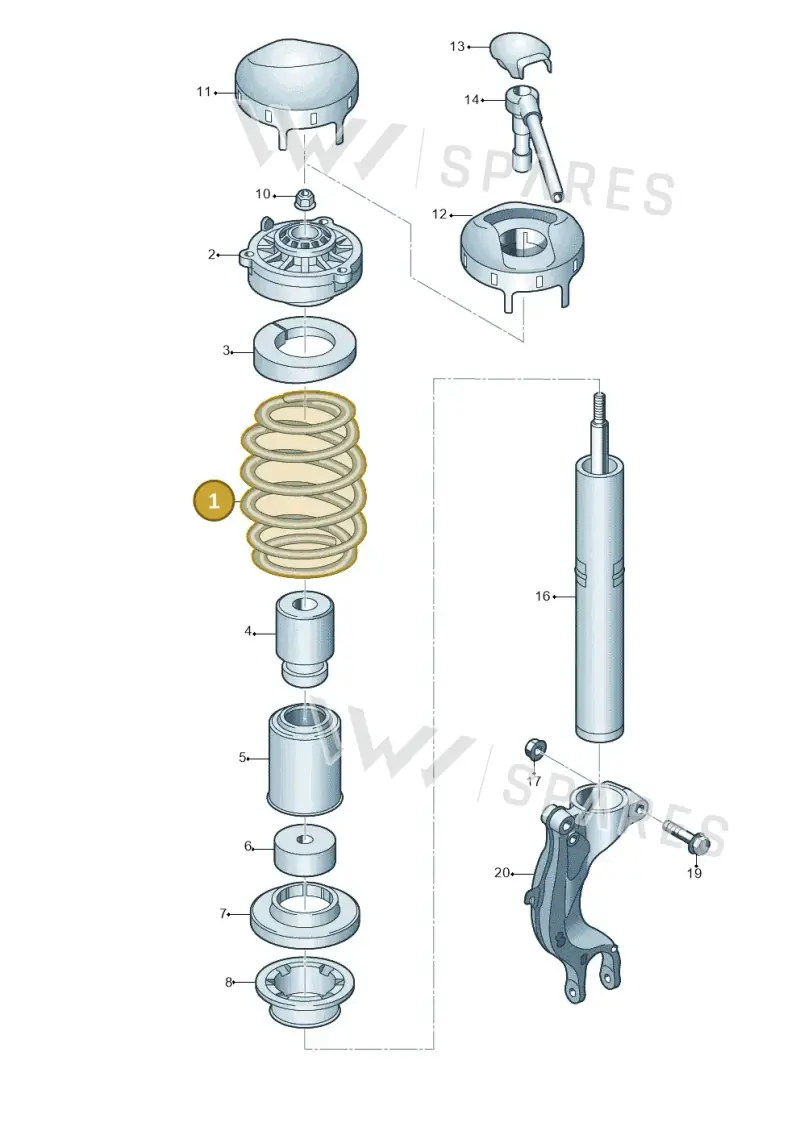 8W0411105LD — Audi A6 (2018-2025) diagram 849411000, position 1