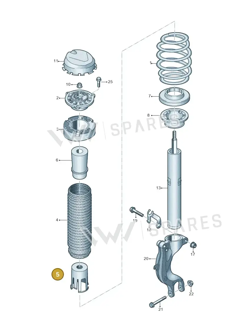 8W0412127 — Audi A5 Limousine (2024-2025) diagram 439411000, position 5