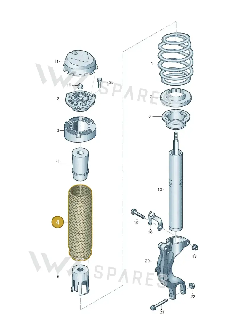 8W0412137 — Audi A5 Limousine (2024-2025) diagram 439411000, position 4