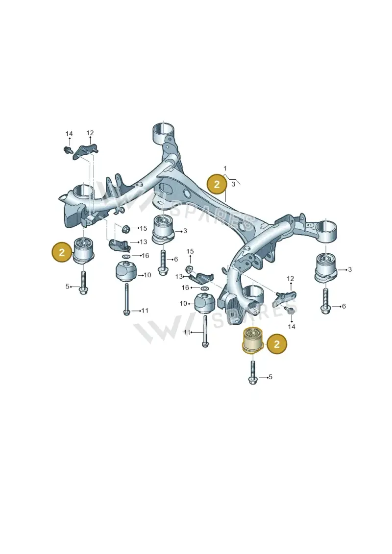 8W0505145E — Audi A5 Sportback (2016-2025) diagram 849505000, position 2