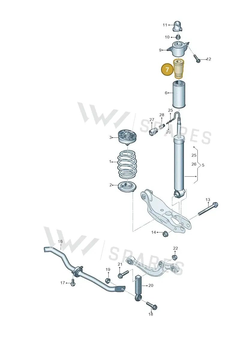 8W0512131S — Audi A5 Limousine (2024-2025) diagram 849511040, position 7