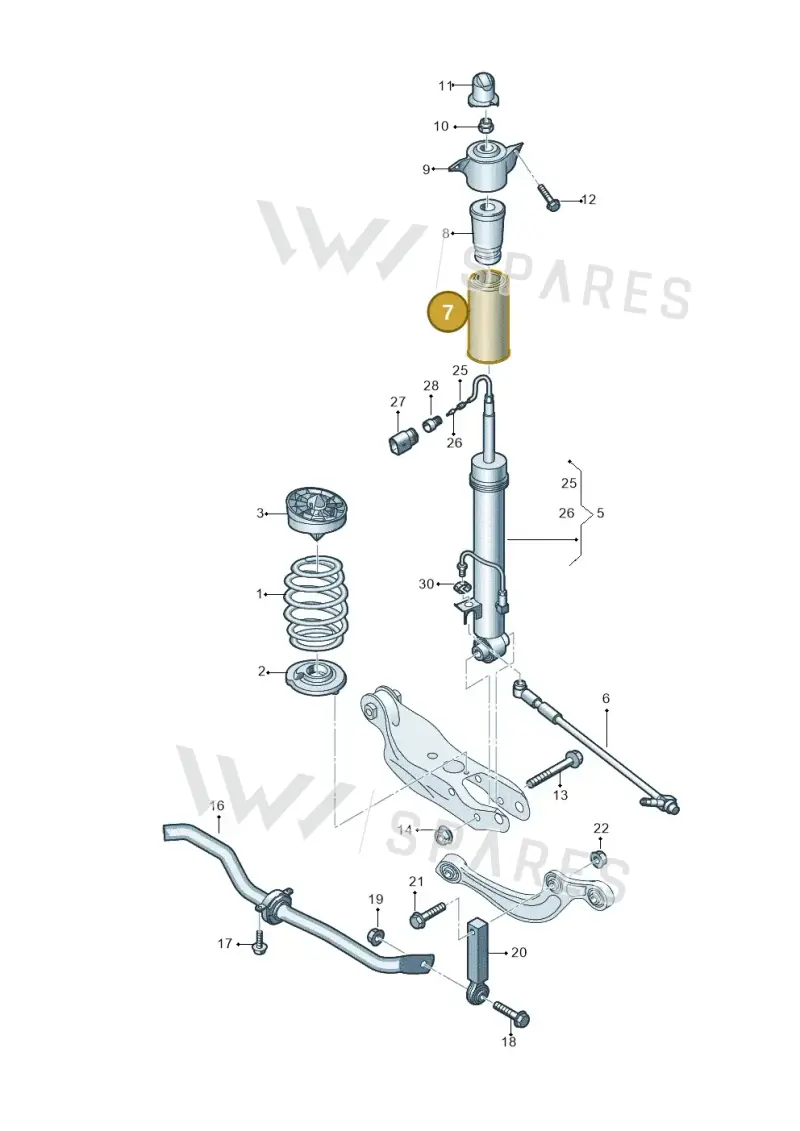 8W0512137D — Audi RS4 Avant (2017-2025) diagram 847511100, position 7