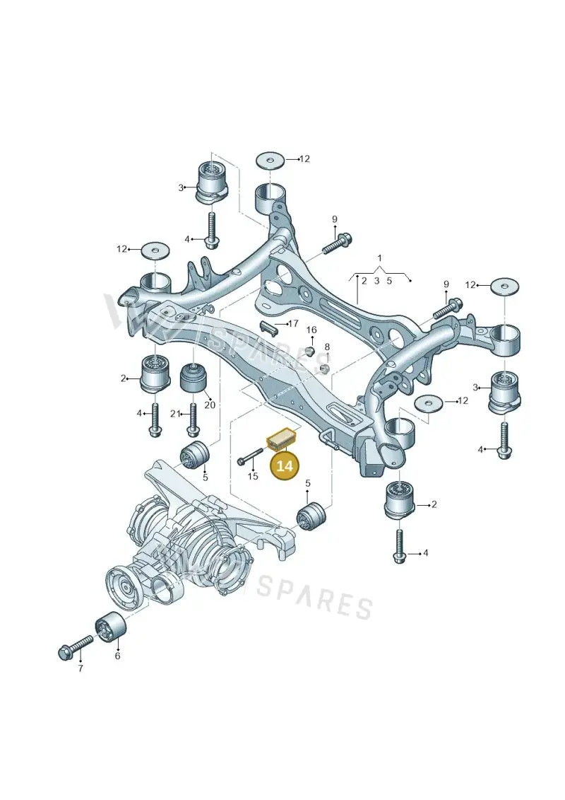 8W0599271A — Audi RS4 Avant (2017-) diagram 849505100, position 14