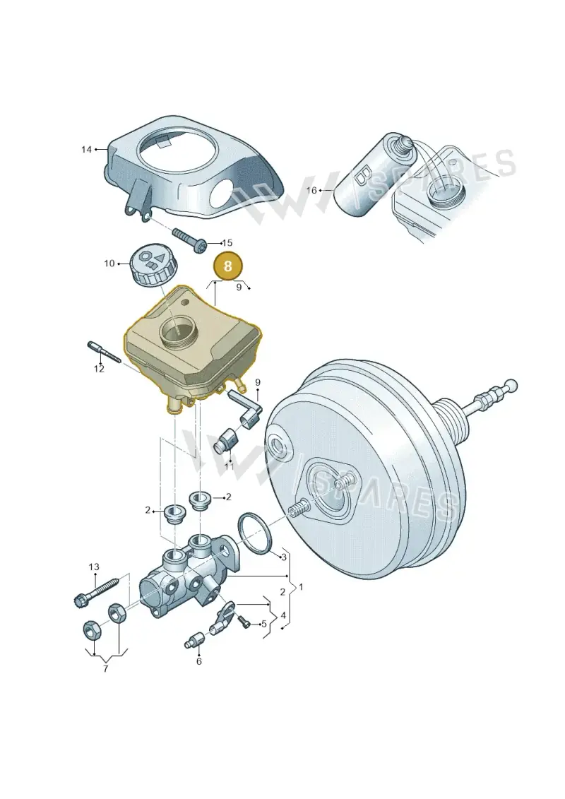 8W0611301 — Audi RS4 Avant (2017-) diagram 849611100, position 8