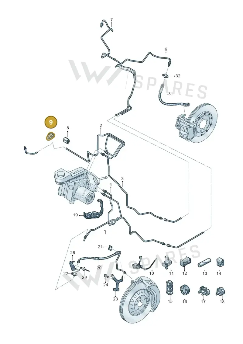 8W0614769A — Audi A5 Limo 2.0 (2024-) diagram 8wk611020, position 9