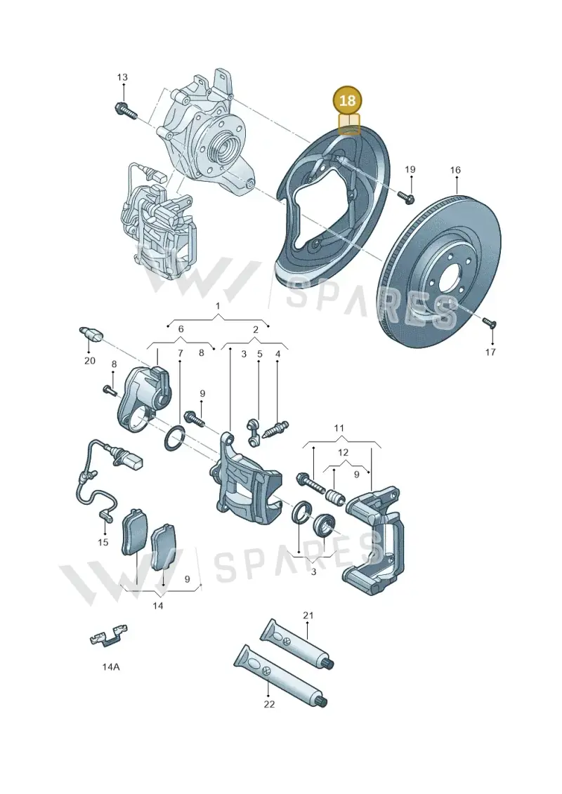 8W0615611D — Audi A6 L 2.0 (2018-) diagram 577615060, position 18