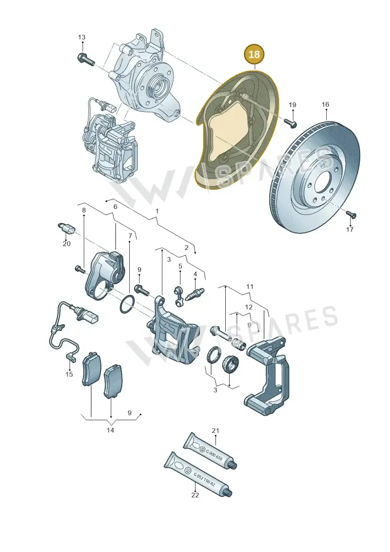 8W0615611D — Audi A6 2.0 (2018-) diagram 859615600, position 18