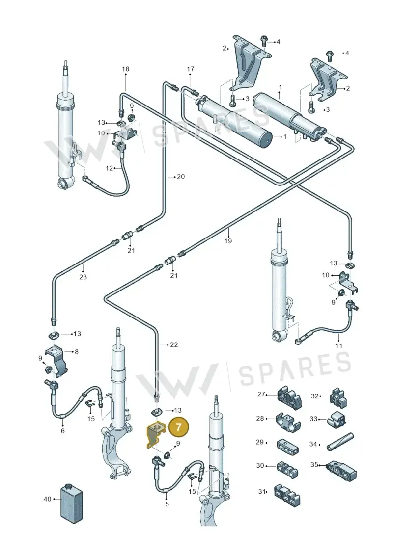 8W0616273A — Audi RS4 Avant (2017-2025) diagram 847616300, position 7