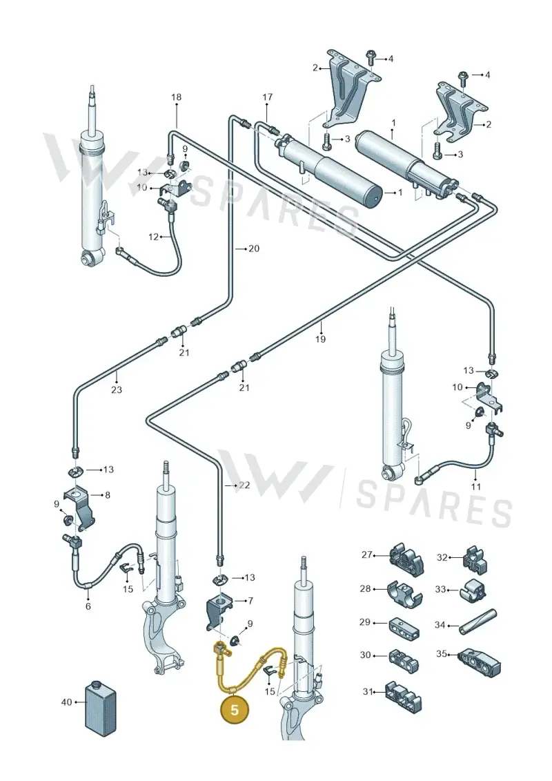 8W0616711 — Audi RS4 Avant (2017-) diagram 847616300, position 5