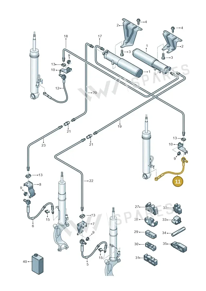 8W0616715 — Audi RS4 Avant (2017-2025) diagram 847616300, position 11