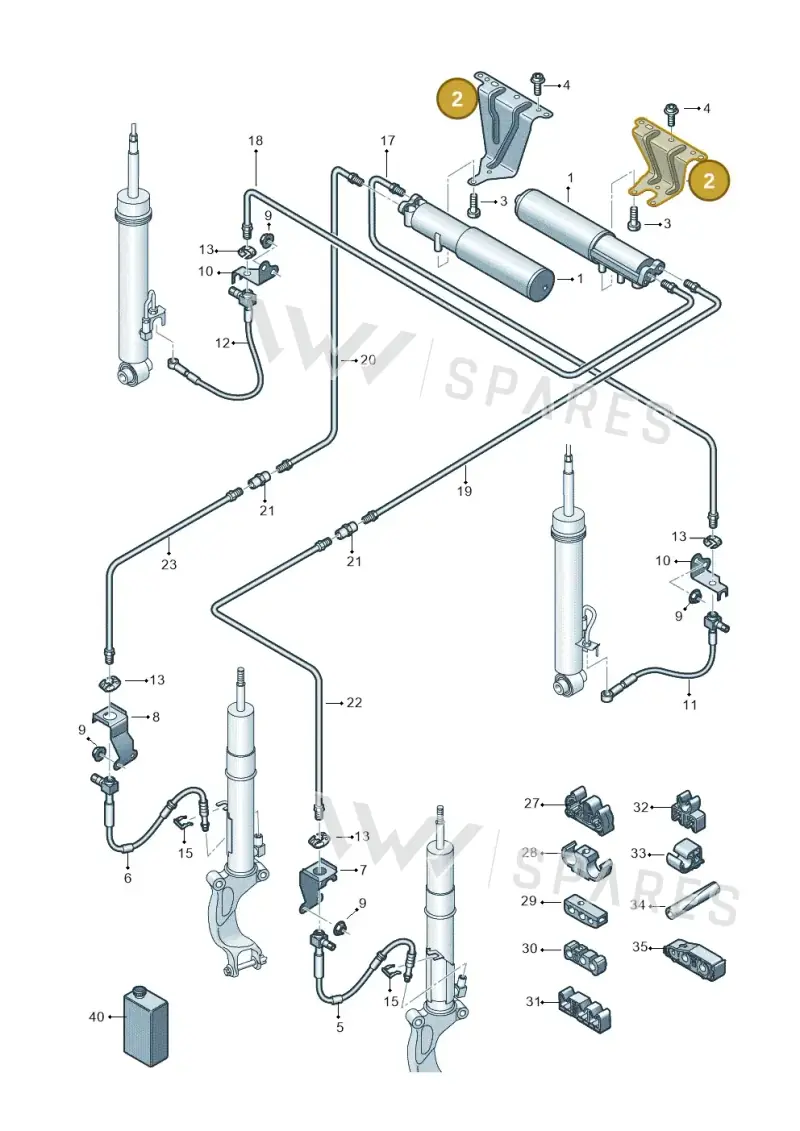 8W0616839 — Audi RS4 Avant (2017-2025) diagram 847616300, position 2