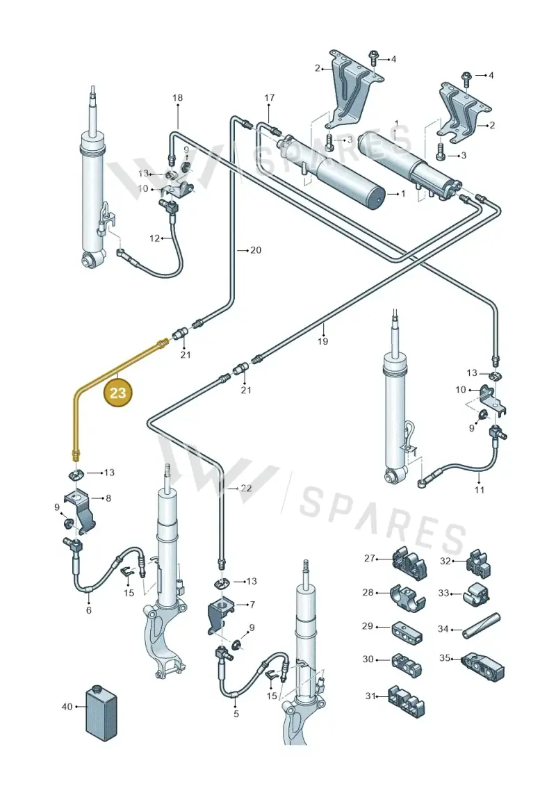 8W0616862M — Audi RS4 Avant (2017-2025) diagram 847616300, position 23
